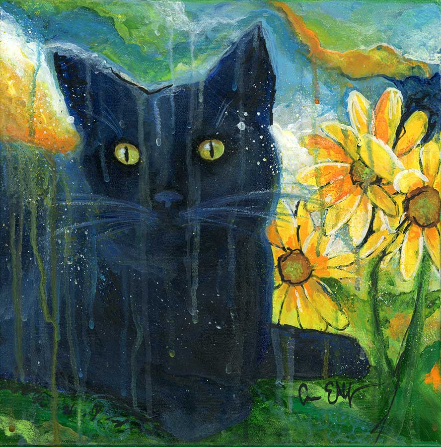 SOLD - Bewitched, 12" x 12", acrylic