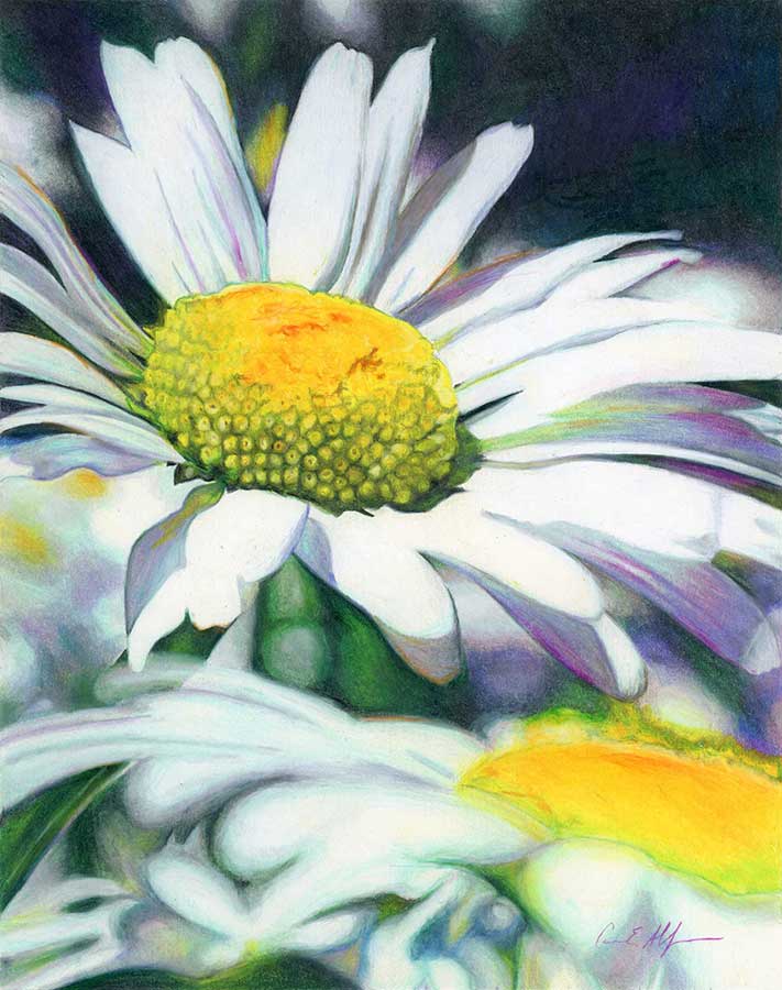 SOLD - "Love Games", 11" x 14", colored pencil