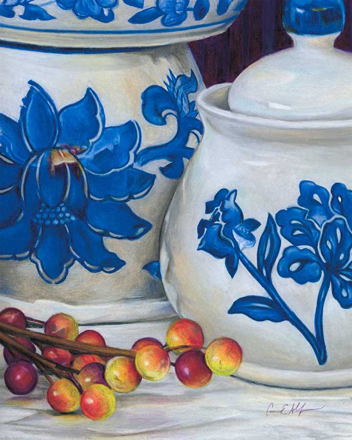 Berries, 8 x 10, colored pencil