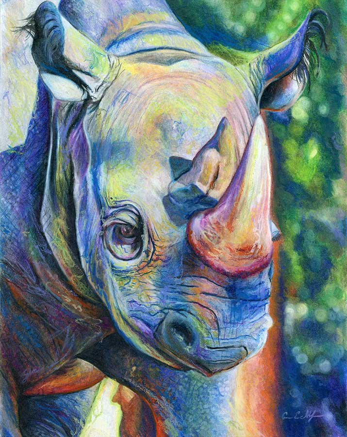 Determined, 11" x 14", colored pencil