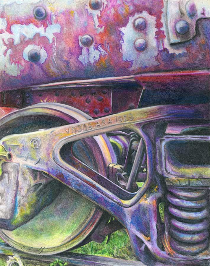 SOLD - Has-Been, 11" x 14", colored pencil