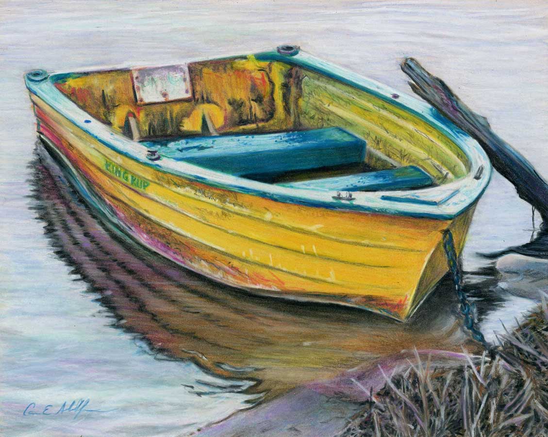 "I Wish I Was a Submarine", 8" x 10", colored pencil