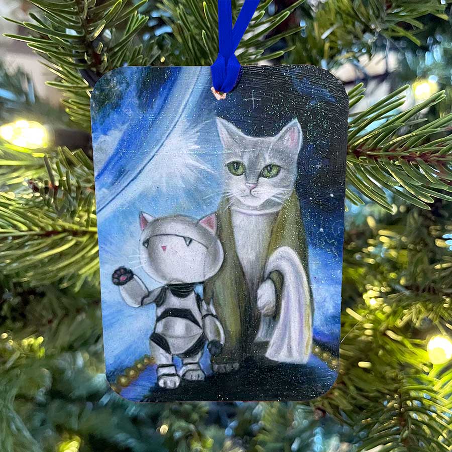 Hitchhiker's Guide to the Galaxy Cat Ornament