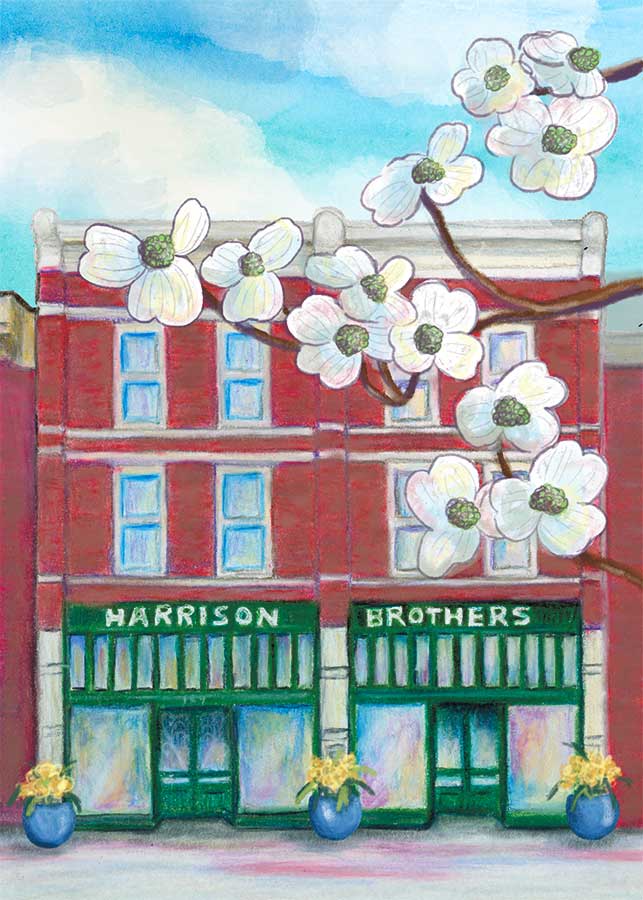 HBH Spring Blossoms, 5" x 7", mixed media