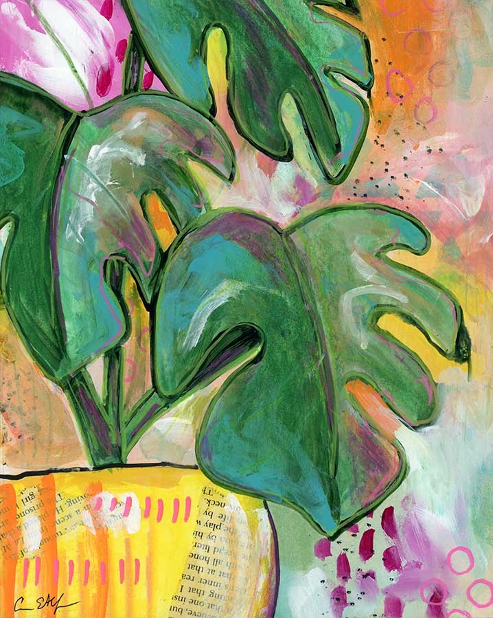 Be Bold, 8" x10", mixed media