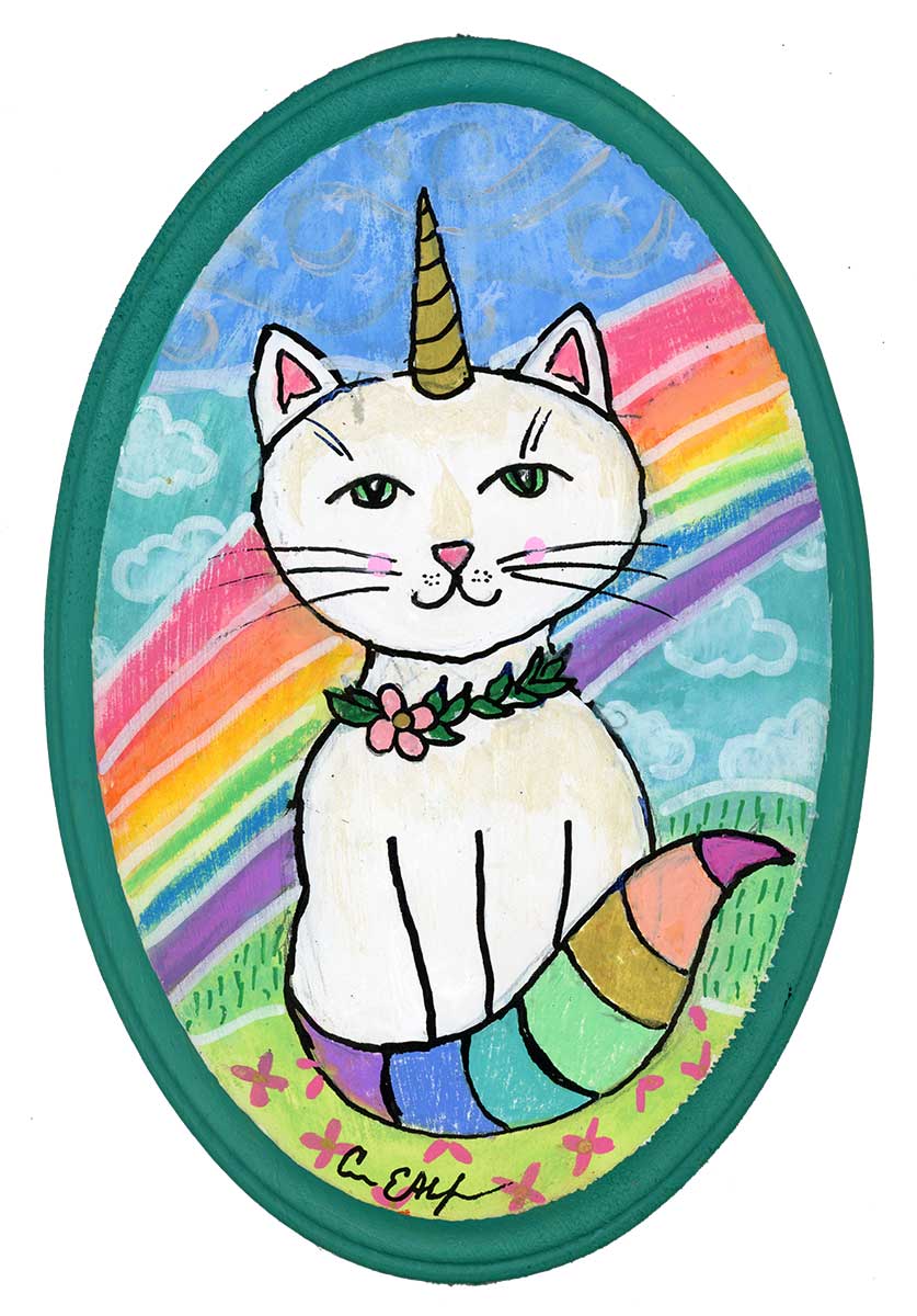 SOLD - Grace, 5" x 7", mixed media