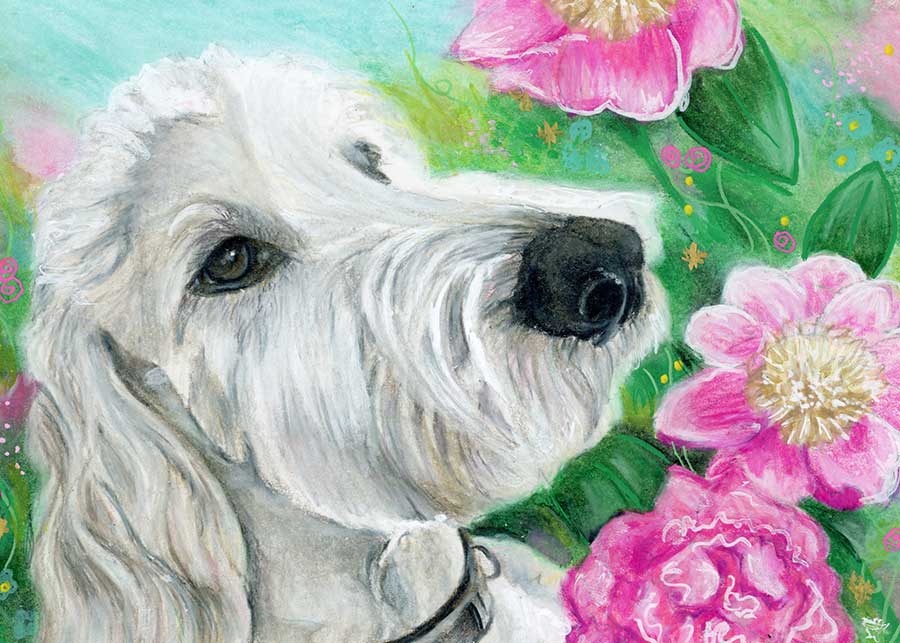 SOLD - Olive, 7" x 5", mixed media