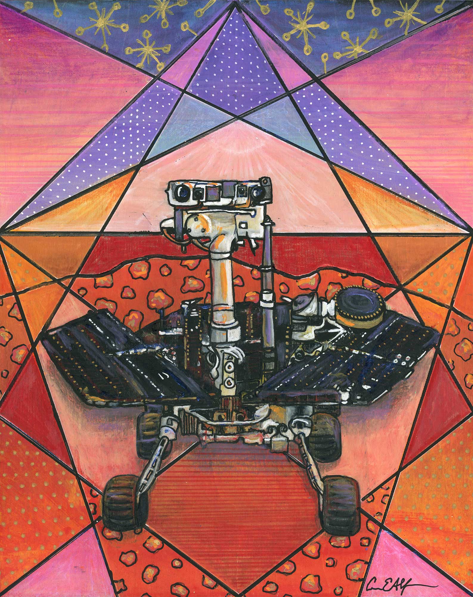 SOLD - "Opportunity #1", 8" x 10", mixed media