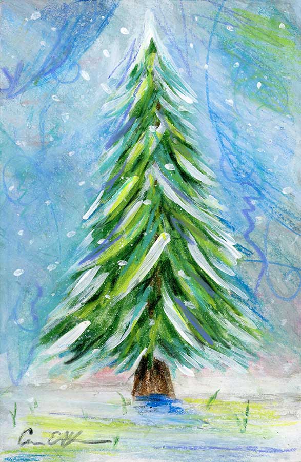SOLD - Snowy Tree