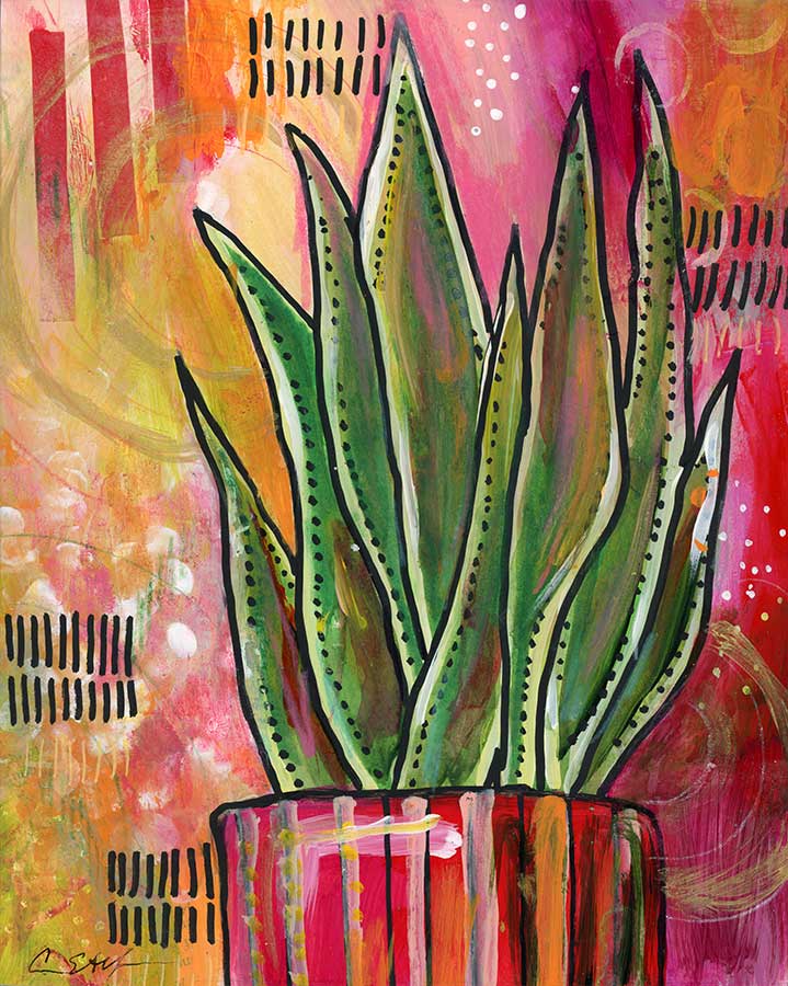 SOLD - Sun, Please, 8" x10", mixed media